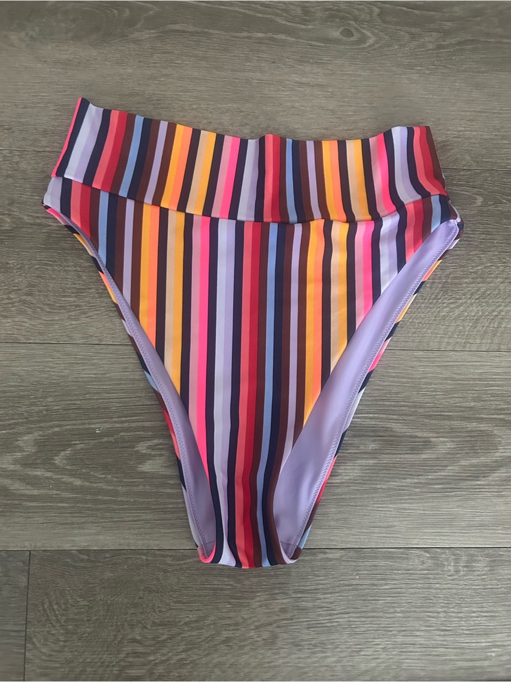 aerie Multicolor Stripe High-Waist Bikini Bottoms